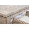 Alfresco Home Cornwall Woven Wood Table - Table Edge