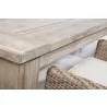Alfresco Home Cornwall Woven Wood Table - Table Edge - Alfresco Home Cornwall Woven Wood Table - Table Edge