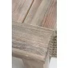 Alfresco Home Cornwall Woven Wood Table - Edge Close-up - Alfresco Home Cornwall Woven Wood Table - Edge Close-up
