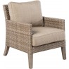 Alfresco Home Cornwall Woven Wood - Lounge Chair - Angled