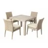 Alfresco Home Cornwall 5-Piece Woven Wood Set - White BG - Alfresco Home Cornwall 5-Piece Woven Wood Set - White BG