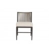 Pietra Armless Dining Chair in Echo Ash, No Welt - Front Angle
