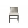Pietra Armless Dining Chair in Echo Ash, No Welt - Front Angle - Pietra Armless Dining Chair in Echo Ash, No Welt - Front Angle