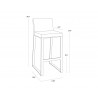 Architect Barstool - White - Dimensions