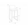 Architect Barstool - White - Dimensions - Architect Barstool - White - Dimensions