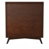 Alpine Furniture Flynn Mid Century Modern 4 Drawer Multifunction Chest w/ Pull Out Tray, Walnut - Back Angle
