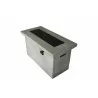 Crawford and Burke Arabba Grey Cement Rectangular Gas Fire Pit Table, Upper View - Crawford and Burke Arabba Grey Cement Rectangular Gas Fire Pit Table, Upper View