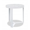 Contemporary "18" Round End Table With Frost  Finish with Honed Cararra Top