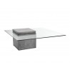 Sunpan Grange Coffee Table - Square - Anthracite Grey - Angled