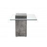 Sunpan Grange End Table - Square - Anthracite Grey - Front Angle