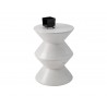 Union End Table - White - Front Wiith Decor