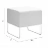 Zuo Modern Plush Ottoman - With Dimensions - Zuo Modern Plush Ottoman - With Dimensions