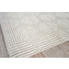 Exquisite Rugs Manzoni Handmade Hand Loomed Viscose and Cotton Area Rug- Ivory Corner View