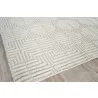 Exquisite Rugs Manzoni Handmade Hand Loomed Viscose and Cotton Area Rug- Ivory Corner View - Exquisite Rugs Manzoni Handmade Hand Loomed Viscose and Cotton Area Rug- Ivory Corner View
