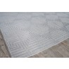 Exquisite Rugs Manzoni Handmade Hand Loomed Viscose and Cotton Area Rug- Silver Corner View