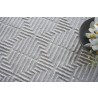 Exquisite Rugs Manzoni Handmade Hand Loomed Viscose and Cotton Area Rug- Silver Top Pattern View