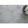Exquisite Rugs Manzoni Handmade Hand Loomed Viscose and Cotton Area Rug- Silver Top Pattern View - Exquisite Rugs Manzoni Handmade Hand Loomed Viscose and Cotton Area Rug- Silver Top Pattern View