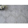 Exquisite Rugs Manzoni Handmade Hand Loomed Viscose and Cotton Area Rug- Silver Top View