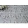Exquisite Rugs Manzoni Handmade Hand Loomed Viscose and Cotton Area Rug- Silver Top View - Exquisite Rugs Manzoni Handmade Hand Loomed Viscose and Cotton Area Rug- Silver Top View
