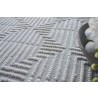 Exquisite Rugs Manzoni Handmade Hand Loomed Viscose and Cotton Area Rug- Silver Pattern View