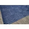 Exquisite Rugs Manzoni Handmade Hand Loomed Viscose and Cotton Area Rug- Navy Corner View - Exquisite Rugs Manzoni Handmade Hand Loomed Viscose and Cotton Area Rug- Navy Corner View