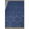 Exquisite Rugs Manzoni Handmade Hand Loomed Viscose and Cotton Area Rug- Navy Long View - Exquisite Rugs Manzoni Handmade Hand Loomed Viscose and Cotton Area Rug- Navy Long View
