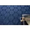 Exquisite Rugs Manzoni Handmade Hand Loomed Viscose and Cotton Area Rug- Navy Design View - Exquisite Rugs Manzoni Handmade Hand Loomed Viscose and Cotton Area Rug- Navy Design View