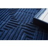 Exquisite Rugs Manzoni Handmade Hand Loomed Viscose and Cotton Area Rug- Navy Pattern  View