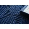 Exquisite Rugs Manzoni Handmade Hand Loomed Viscose and Cotton Area Rug- Navy Pattern  View - Exquisite Rugs Manzoni Handmade Hand Loomed Viscose and Cotton Area Rug- Navy Pattern  View