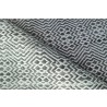 Exquisite Rugs Echo INDOOR/OUTDOOR Handmade Flatwoven PET yarn Area Rug - Black/Ivory Folded View