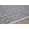 Exquisite Rugs Echo INDOOR/OUTDOOR Handmade Flatwoven PET yarn Area Rug - Gray/Ivory Corner View - Exquisite Rugs Echo INDOOR/OUTDOOR Handmade Flatwoven PET yarn Area Rug - Gray/Ivory Corner View