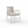 Sabbia Dining Chair in Echo Midnight, No Welt - Front Side Angle - Sabbia Dining Chair in Echo Midnight, No Welt - Front Side Angle