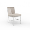 Sabbia Armless Dining Chair in Echo Ash, No Welt - Front Side Angle