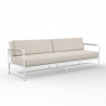 Sunset West Sabbia Sofa with Echo Ash Cushion - Front Side Angle
