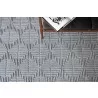 Exquisite Rugs Manzoni Handmade Hand Loomed Viscose and Cotton Area Rug- Grey Design View  - Exquisite Rugs Manzoni Handmade Hand Loomed Viscose and Cotton Area Rug- Grey Design View 