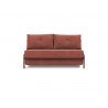 Innovation Living Cubed Full Size Sofa Bed With Dark Wood Legs - Cordufine Rust - Front