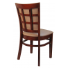 H&D Seating Fully Upholstered Window Back Wood Chair- Set of 2