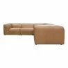 Moe's Home Collection Form Dream Modular Sectional Sonoran Tan Leather - Front Angle - Moe's Home Collection Form Dream Modular Sectional Sonoran Tan Leather - Front Angle