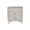 Alpine Furniture Flynn Mid Century Modern 3 Drawer Small Chest, Grey - Front Angle