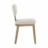 Sunpan Ricket Dining Chair Weathered Oak - Dove Cream - Side Angle - Sunpan Ricket Dining Chair Weathered Oak - Dove Cream - Side Angle