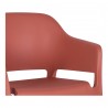 Moe's Home Collection FARO OUTDOOR DINING CHAIR DESERT RED/CHARCOAL GREY - SET OF TWO- Seat Closeup Front Angle