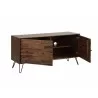 Crawford and Burke Longford 48 inch Dark Brown 2-Door Media Console, Open View - Crawford and Burke Longford 48 inch Dark Brown 2-Door Media Console, Open View
