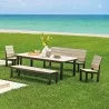 Telescope Casual 42" X 84" Rectangular Marine Grade Polymer Table Top Only With Umbrella Hole - Telescope Casual 42" X 84" Rectangular Marine Grade Polymer Table Top Only With Umbrella Hole