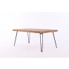 Crawford and Burke Leona Reclaimed Wood and Metal Cocktail Table, Left Side Angle