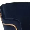 Sunpan Odesa Dining Armchair Abbington Navy - Closeup Top Angle - Sunpan Odesa Dining Armchair Abbington Navy - Closeup Top Angle