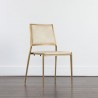 Sunpan Odilia Stackable Dining Chair Bravo Cream - Front Side Angle