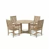 Anderson Teak Tosca 47" Round Table and 4 Wilshire Dining Armchairs 2 - Anderson Teak Tosca 47" Round Table and 4 Wilshire Dining Armchairs 2