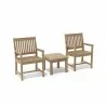 Anderson Teak Bahama 20" Mini Side Table with 2 Rialto Arm Chair  - Anderson Teak Bahama 20" Mini Side Table with 2 Rialto Arm Chair 