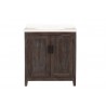 Crawford and Burke Paredes 31" Distressed Brown Single Bathroom Vanity, Front Angle