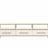 Sunpan Venice Media Console and Cabinet - Oyster Shagreen - Front Angle - Sunpan Venice Media Console and Cabinet - Oyster Shagreen - Front Angle